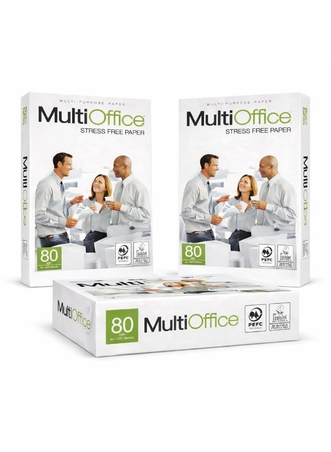 Multi Office Premium A4 Copy Paper 80 GSM – 500 Sheets, Extra White Printer Paper, Double-Sided Printing, Smooth & Jam-Free for Office, School & Home - Image 4